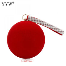 Load image into Gallery viewer, Velvet Ball Clutch Purse
