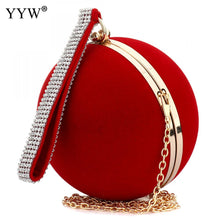 Load image into Gallery viewer, Velvet Ball Clutch Purse
