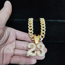 Load image into Gallery viewer, &quot;Iced out&quot; &quot;23&quot; Pendant Necklace
