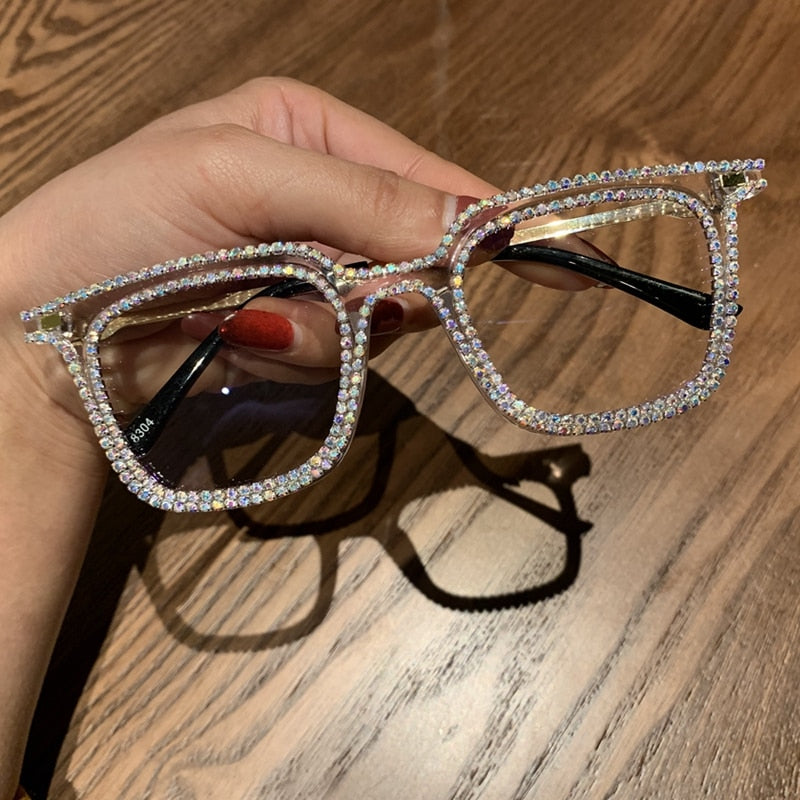 Clear Lens Bling Glasses