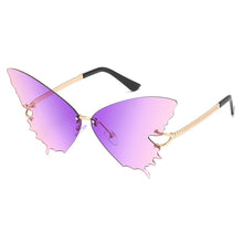 Load image into Gallery viewer, Butterfly Rimless Sunglasses
