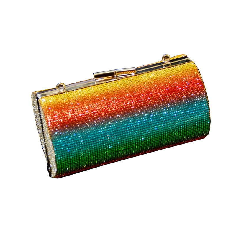 Tri-Color Bling Clutch