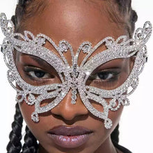 Load image into Gallery viewer, Rhinestone Butterfly Mask

