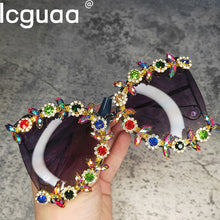 Load image into Gallery viewer, Oversized Rhinestone Bling Sunglasses
