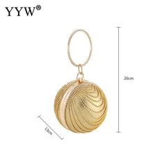 Cargar imagen en el visor de la galería, Round Bling Evening Clutch
