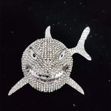 Cargar imagen en el visor de la galería, &quot;Iced out&quot; Shark Pendant Necklace
