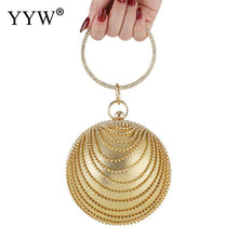 Load image into Gallery viewer, Round Bling Evening Clutch
