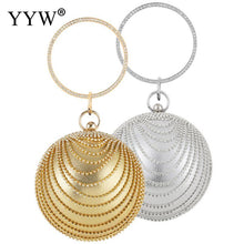 Cargar imagen en el visor de la galería, Round Bling Evening Clutch
