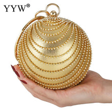 Load image into Gallery viewer, Round Bling Evening Clutch
