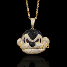 Load image into Gallery viewer, &quot;Iced Out&quot; Monkey Pendant Necklace
