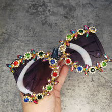 Load image into Gallery viewer, Oversized Rhinestone Bling Sunglasses
