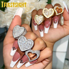 Load image into Gallery viewer, &quot;Iced Out&quot; Bling Heart Ring

